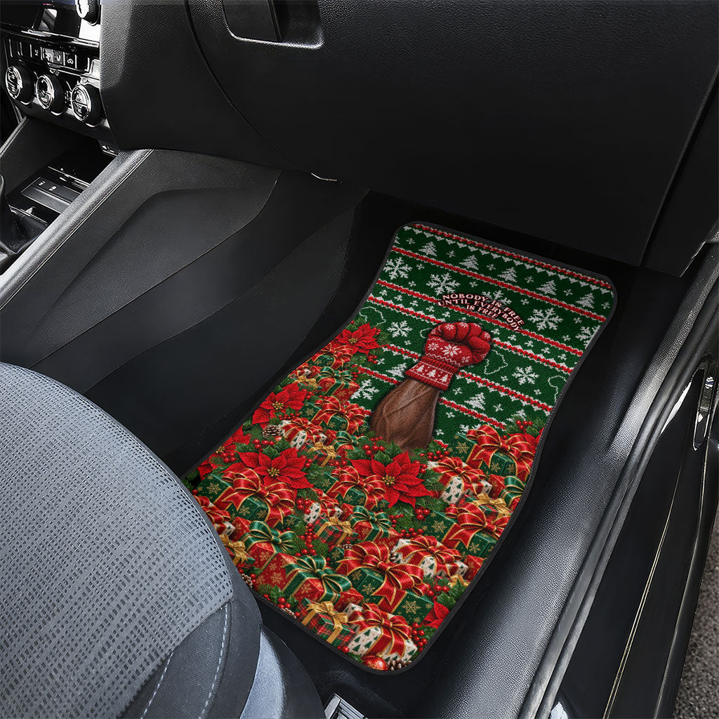 Fannie Lou Hamer Christmas Car Mats Retro Ugly Christmas Pattern Civil Rights Activist Pan African
