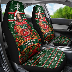 Fannie Lou Hamer Christmas Car Seat Cover Retro Ugly Christmas Pattern Civil Rights Activist Pan African