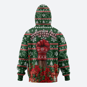 Fannie Lou Hamer Christmas Hoodie Retro Ugly Christmas Pattern Civil Rights Activist Pan African