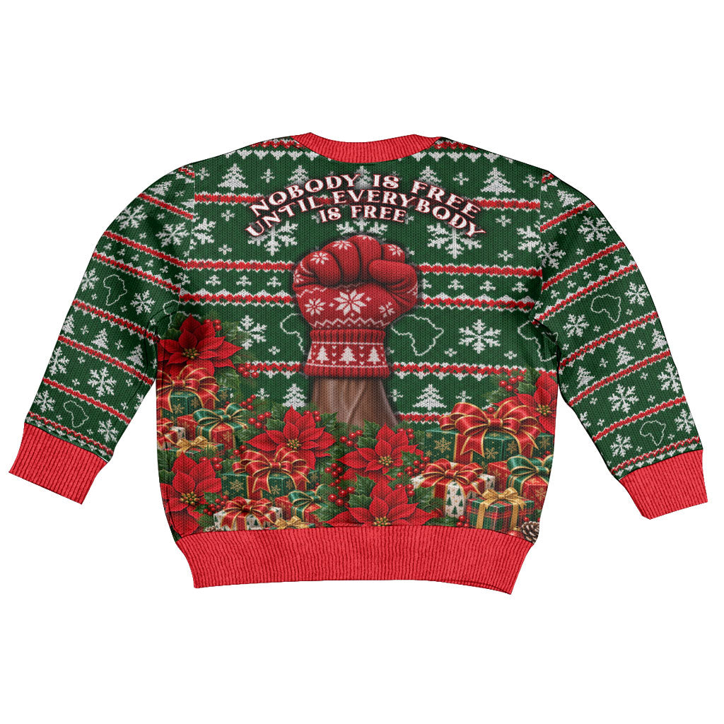 Fannie Lou Hamer Christmas Kid Ugly Christmas Sweater Retro Ugly Christmas Pattern Civil Rights Activist Pan African