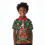 Fannie Lou Hamer Christmas Kid Polo Shirt Retro Ugly Christmas Pattern Civil Rights Activist Pan African