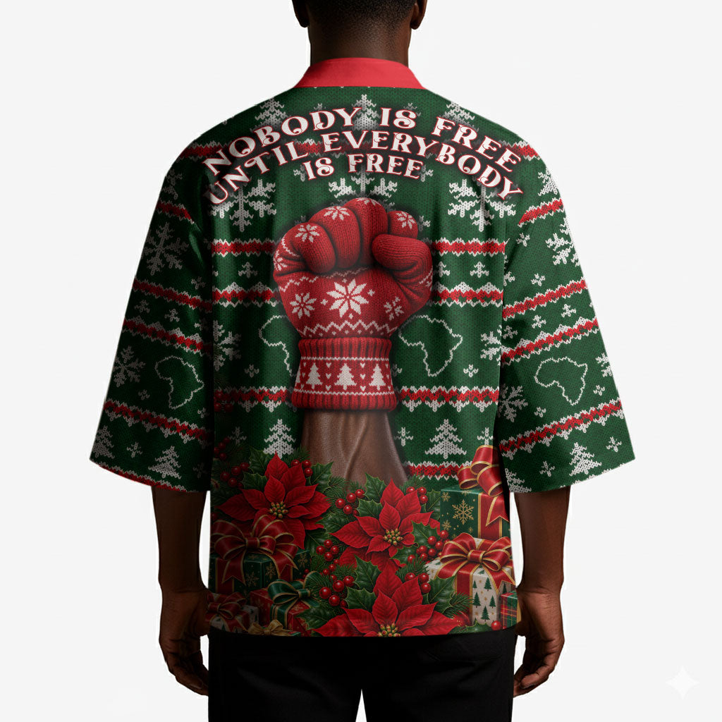 Fannie Lou Hamer Christmas Kimono Retro Ugly Christmas Pattern Civil Rights Activist Pan African