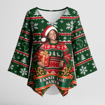 Fannie Lou Hamer Christmas Kimono Sleeve Blouse Retro Ugly Christmas Pattern Civil Rights Activist Pan African