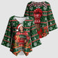 Fannie Lou Hamer Christmas Kimono Sleeve Blouse Retro Ugly Christmas Pattern Civil Rights Activist Pan African