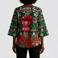 Fannie Lou Hamer Christmas Kimono Sleeve Blouse Retro Ugly Christmas Pattern Civil Rights Activist Pan African