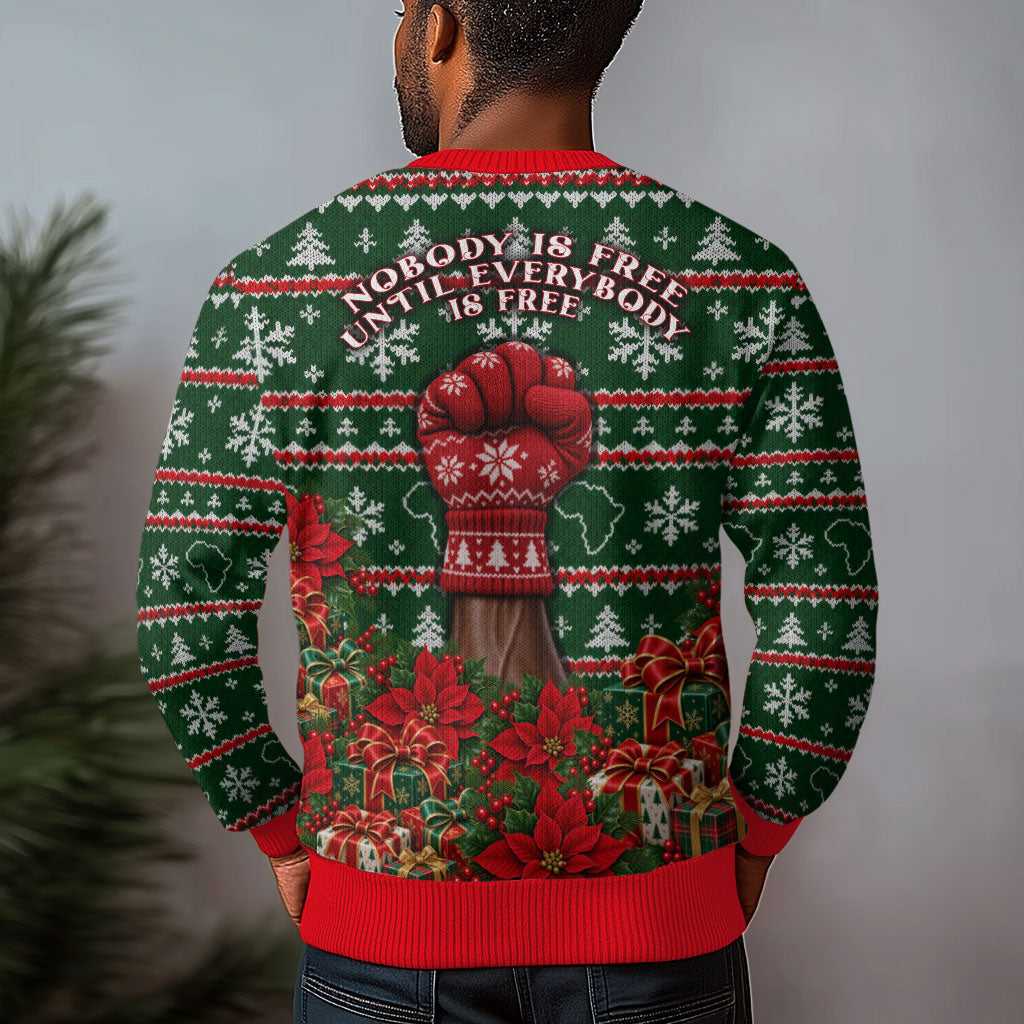 Fannie Lou Hamer Christmas Ugly Christmas Sweater Retro Ugly Christmas Pattern Civil Rights Activist Pan African