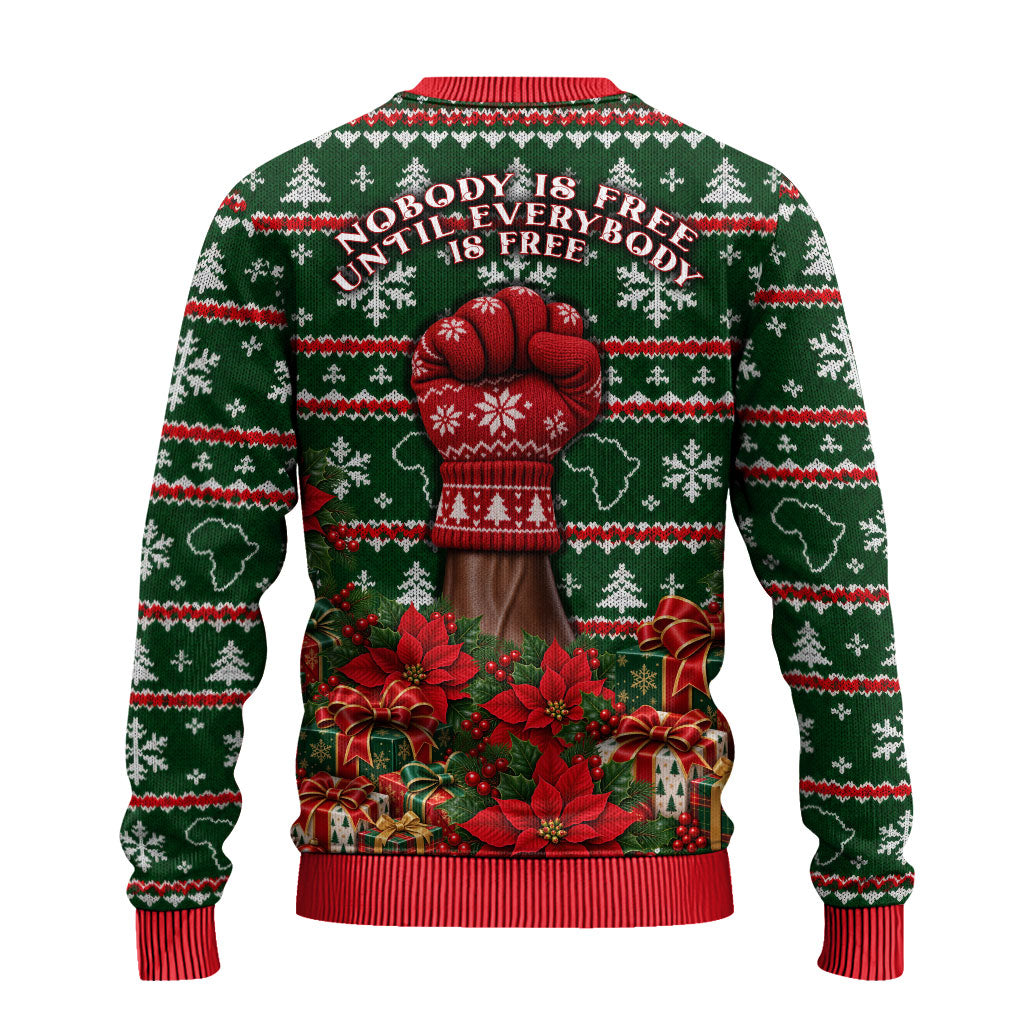 Fannie Lou Hamer Christmas Ugly Christmas Sweater Retro Ugly Christmas Pattern Civil Rights Activist Pan African