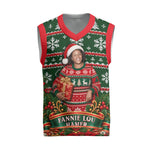 Fannie Lou Hamer Christmas Knitted V-Neck Vest Retro Ugly Christmas Pattern Civil Rights Activist Pan African