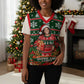 Fannie Lou Hamer Christmas Knitted V-Neck Vest Retro Ugly Christmas Pattern Civil Rights Activist Pan African