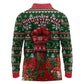 Fannie Lou Hamer Christmas Long Sleeve Polo Shirt Retro Ugly Christmas Pattern Civil Rights Activist Pan African