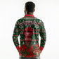 Fannie Lou Hamer Christmas Long Sleeve Polo Shirt Retro Ugly Christmas Pattern Civil Rights Activist Pan African