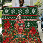 Fannie Lou Hamer Christmas Quilt Retro Ugly Christmas Pattern Civil Rights Activist Pan African
