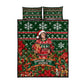 Fannie Lou Hamer Christmas Quilt Bed Set Retro Ugly Christmas Pattern Civil Rights Activist Pan African