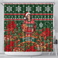 Fannie Lou Hamer Christmas Shower Curtain Retro Ugly Christmas Pattern Civil Rights Activist Pan African