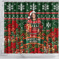 Fannie Lou Hamer Christmas Shower Curtain Retro Ugly Christmas Pattern Civil Rights Activist Pan African