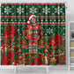 Fannie Lou Hamer Christmas Shower Curtain Retro Ugly Christmas Pattern Civil Rights Activist Pan African