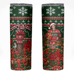 Fannie Lou Hamer Christmas Skinny Tumbler Retro Ugly Christmas Pattern Civil Rights Activist Pan African