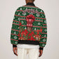 Fannie Lou Hamer Christmas Sleeve Zip Bomber Jacket Retro Ugly Christmas Pattern Civil Rights Activist Pan African
