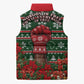Fannie Lou Hamer Christmas Sleeveless Puffer Jacket Retro Ugly Christmas Pattern Civil Rights Activist Pan African