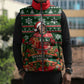 Fannie Lou Hamer Christmas Sleeveless Puffer Jacket Retro Ugly Christmas Pattern Civil Rights Activist Pan African