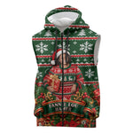 Fannie Lou Hamer Christmas Sleeveless Zip Hoodie Retro Ugly Christmas Pattern Civil Rights Activist Pan African