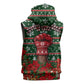Fannie Lou Hamer Christmas Sleeveless Zip Hoodie Retro Ugly Christmas Pattern Civil Rights Activist Pan African