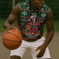 Fannie Lou Hamer Christmas Sleeveless Zip Hoodie Retro Ugly Christmas Pattern Civil Rights Activist Pan African