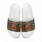 Fannie Lou Hamer Christmas Slide Sandals Retro Ugly Christmas Pattern Civil Rights Activist Pan African