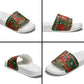 Fannie Lou Hamer Christmas Slide Sandals Retro Ugly Christmas Pattern Civil Rights Activist Pan African