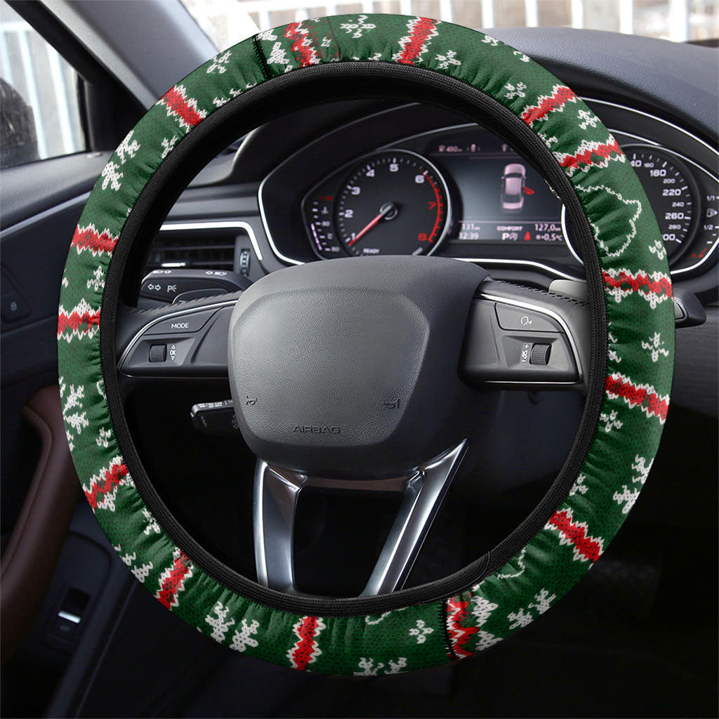 Fannie Lou Hamer Christmas Steering Wheel Cover Retro Ugly Christmas Pattern Civil Rights Activist Pan African