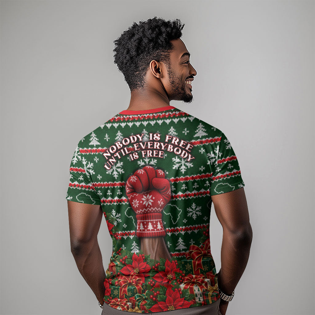 Fannie Lou Hamer Christmas T shirt Retro Ugly Christmas Pattern Civil Rights Activist Pan African