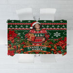 Fannie Lou Hamer Christmas Tablecloth Retro Ugly Christmas Pattern Civil Rights Activist Pan African
