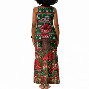 Fannie Lou Hamer Christmas Tank Maxi Dress Retro Ugly Christmas Pattern Civil Rights Activist Pan African