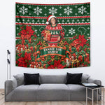 Fannie Lou Hamer Christmas Tapestry Retro Ugly Christmas Pattern Civil Rights Activist Pan African