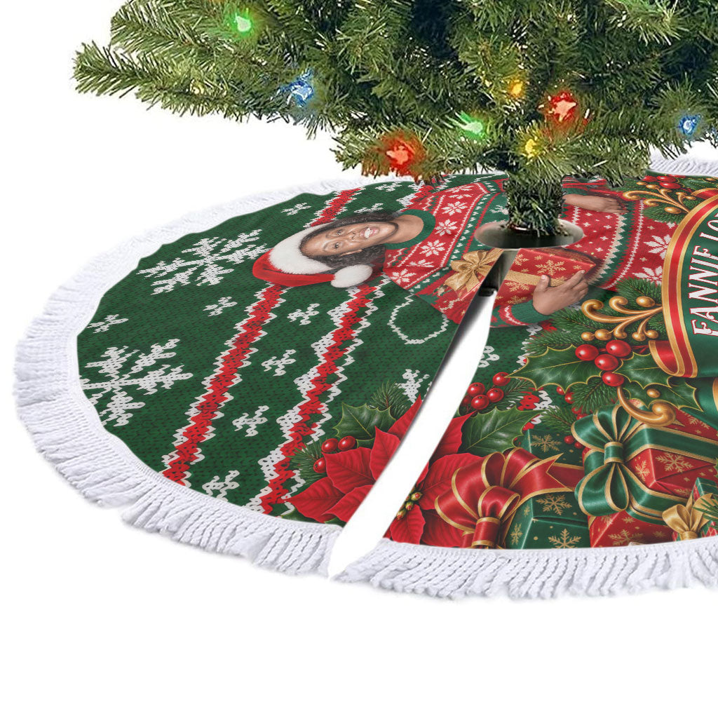 Fannie Lou Hamer Christmas Tree Skirt Retro Ugly Christmas Pattern Civil Rights Activist Pan African