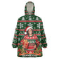 Fannie Lou Hamer Christmas Wearable Blanket Hoodie Retro Ugly Christmas Pattern Civil Rights Activist Pan African