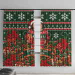 Fannie Lou Hamer Christmas Window Curtain Retro Ugly Christmas Pattern Civil Rights Activist Pan African