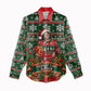 Fannie Lou Hamer Christmas Women Casual Shirt Retro Ugly Christmas Pattern Civil Rights Activist Pan African