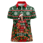 Fannie Lou Hamer Christmas Women Polo Shirt Retro Ugly Christmas Pattern Civil Rights Activist Pan African