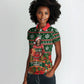 Fannie Lou Hamer Christmas Women Polo Shirt Retro Ugly Christmas Pattern Civil Rights Activist Pan African
