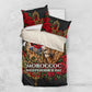 Morocco Independence Day Bedding Set Atlas Lion Red Rose Atlas Mountain Heritage