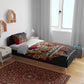 Morocco Independence Day Bedding Set Atlas Lion Red Rose Atlas Mountain Heritage