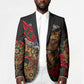 Morocco Independence Day Blazer Atlas Lion Red Rose Atlas Mountain Heritage