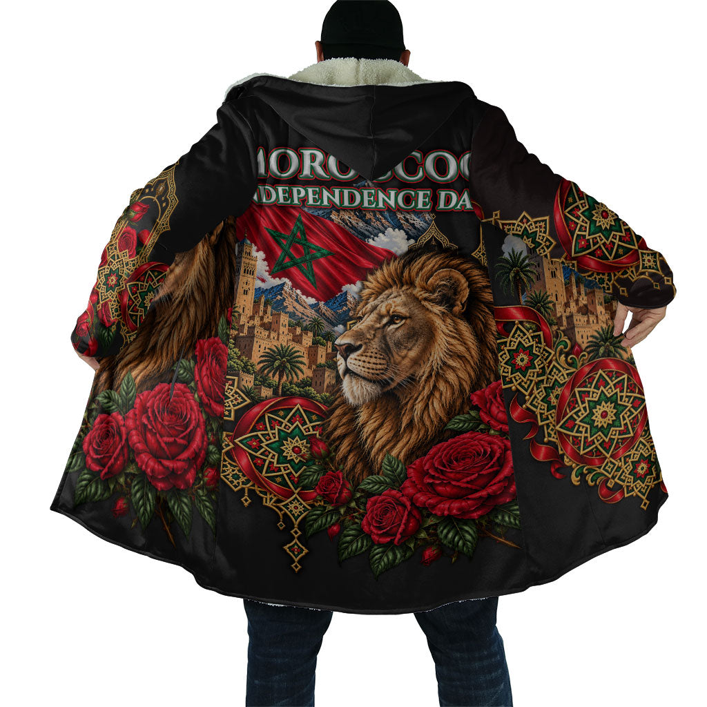 Morocco Independence Day Cloak Atlas Lion Red Rose Atlas Mountain Heritage