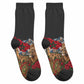 Morocco Independence Day Crew Socks Atlas Lion Red Rose Atlas Mountain Heritage