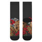 Morocco Independence Day Crew Socks Atlas Lion Red Rose Atlas Mountain Heritage