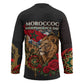 Morocco Independence Day Hockey Jersey Atlas Lion Red Rose Atlas Mountain Heritage