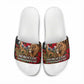 Morocco Independence Day Slide Sandals Atlas Lion Red Rose Atlas Mountain Heritage
