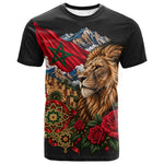 Morocco Independence Day T shirt Atlas Lion Red Rose Atlas Mountain Heritage