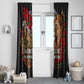 Morocco Independence Day Window Curtain Atlas Lion Red Rose Atlas Mountain Heritage